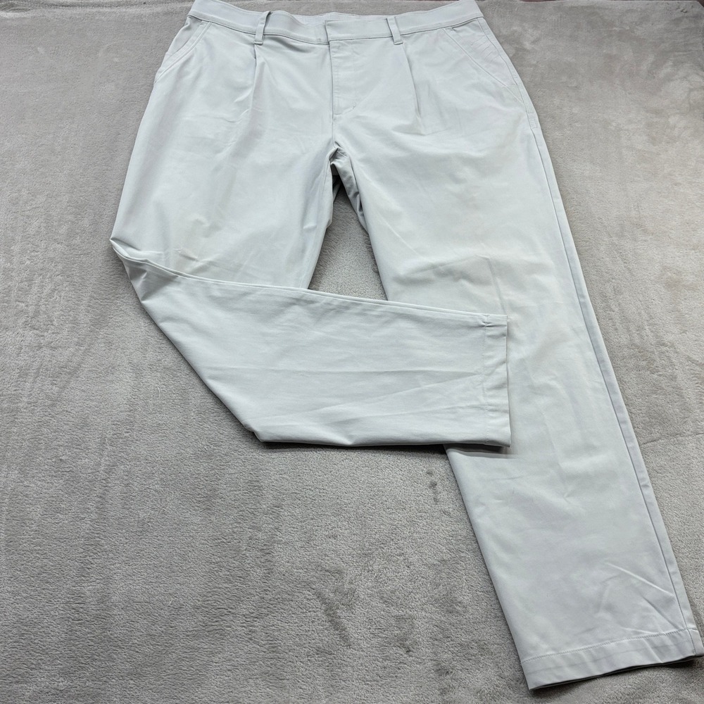 Nike Golf Pants Mens 38x34 Gray Dri-FIT Slim Fit Pleated Performance Chino